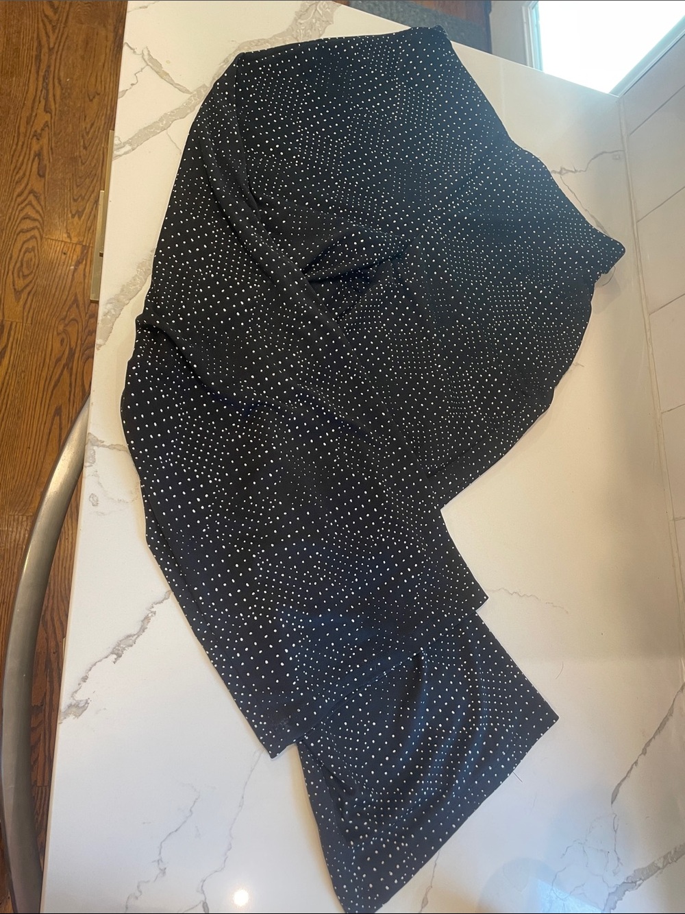 Jules & Leopold Black Jumpsuit with White Polka Dot Print